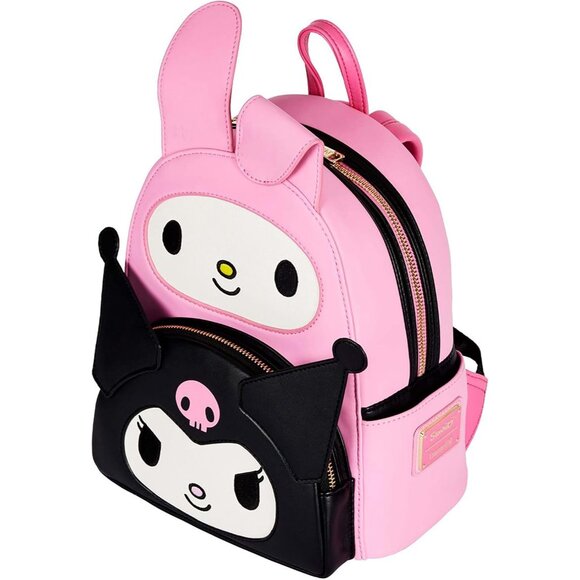 Sanrio Hello Kitty My Melody Kuromi Double Pocket Shoulder Bag for Women - Picture 6 of 6